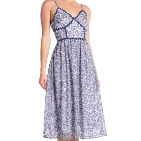 NSR Dresses & Skirts - Lace Midi Dress In Opt A Blue
